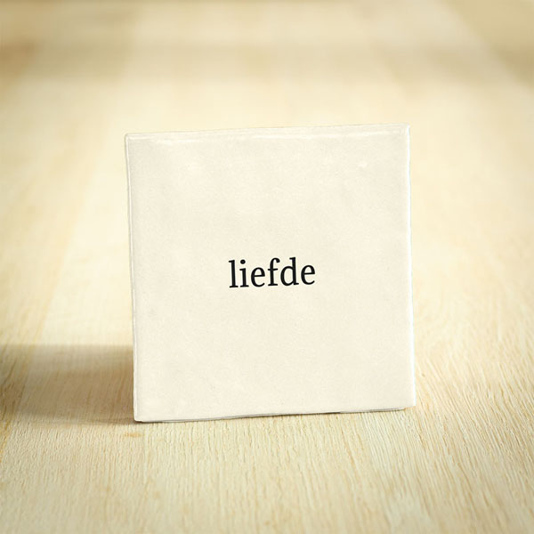 Tegeltje liefde wit